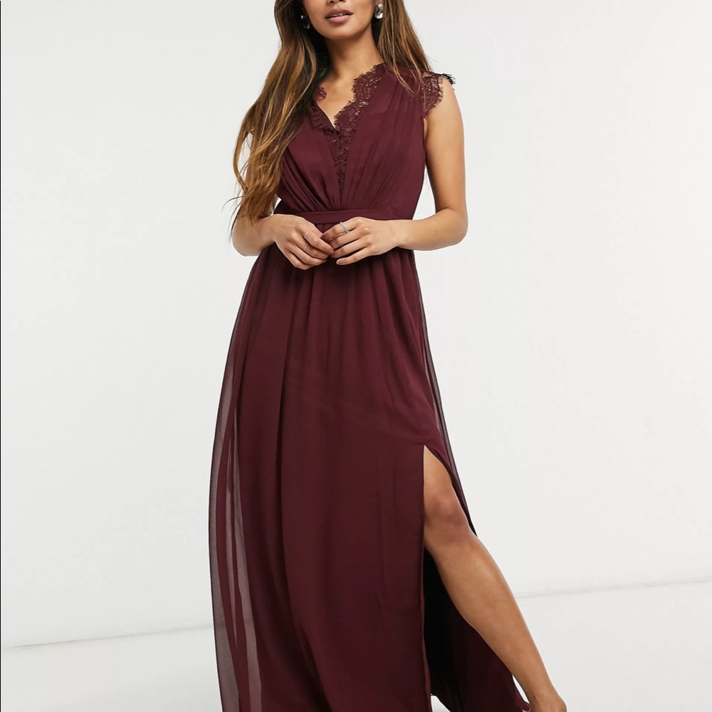 Little Mistress Burgundy Dress